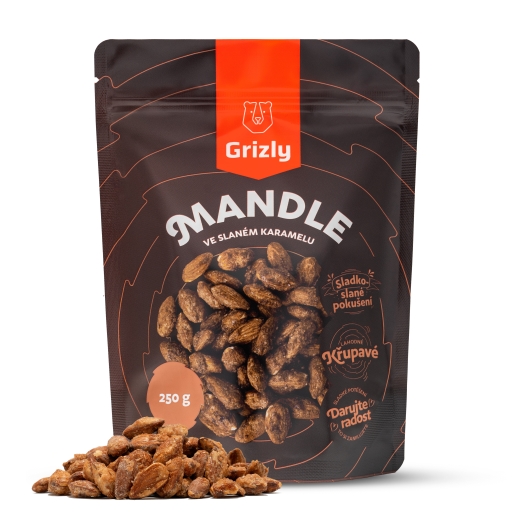Mandle v slanom karameli